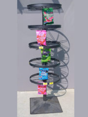 Round spinner rack semi gloss black