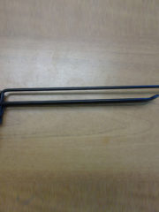 12in peg hole for grid wall black finish