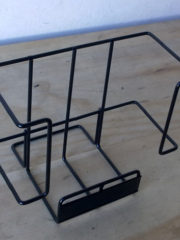 Counter top single magazine rack black finish