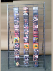 DVD display racks silver finish