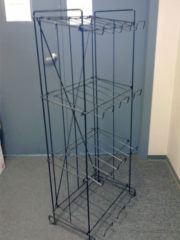 Four shelf merchandiser semi gloss black finish