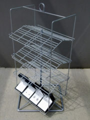 Four tier jewelry display rack silver finish