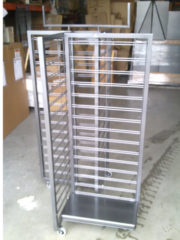 Four way display silver finish