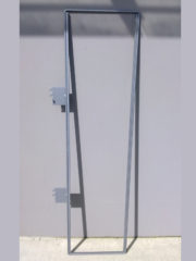 Gable sign holder for headphones silver finish