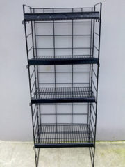 Four shelf merchandiser black finish