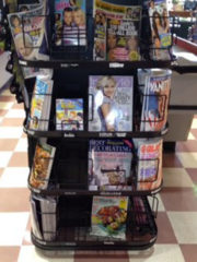 Magazine rack checkout black finish
