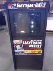 Newspaper box black finish